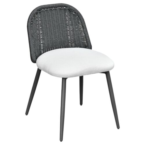 Cerelia Outdoor Performance Fabric Wicker Dining Chair