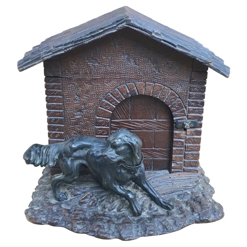Black Forest Dog & Doghouse Cigar Box
