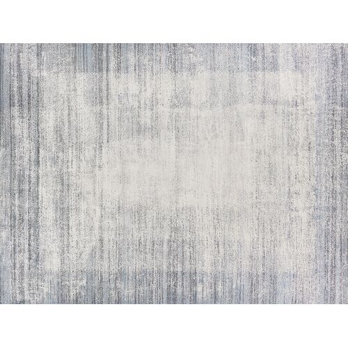Border Hand-Knotted Rug, Blue