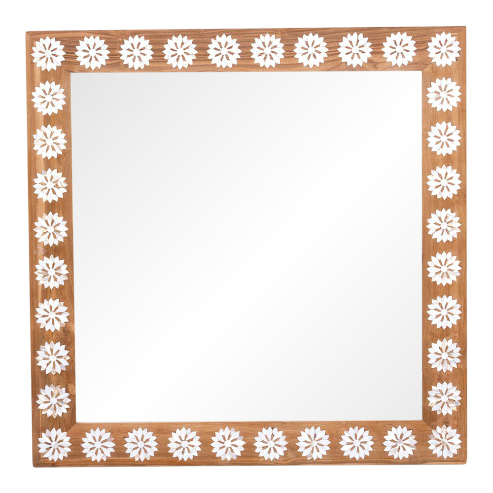 Teak Blossom Mother of Pearl Mirror~P77662731