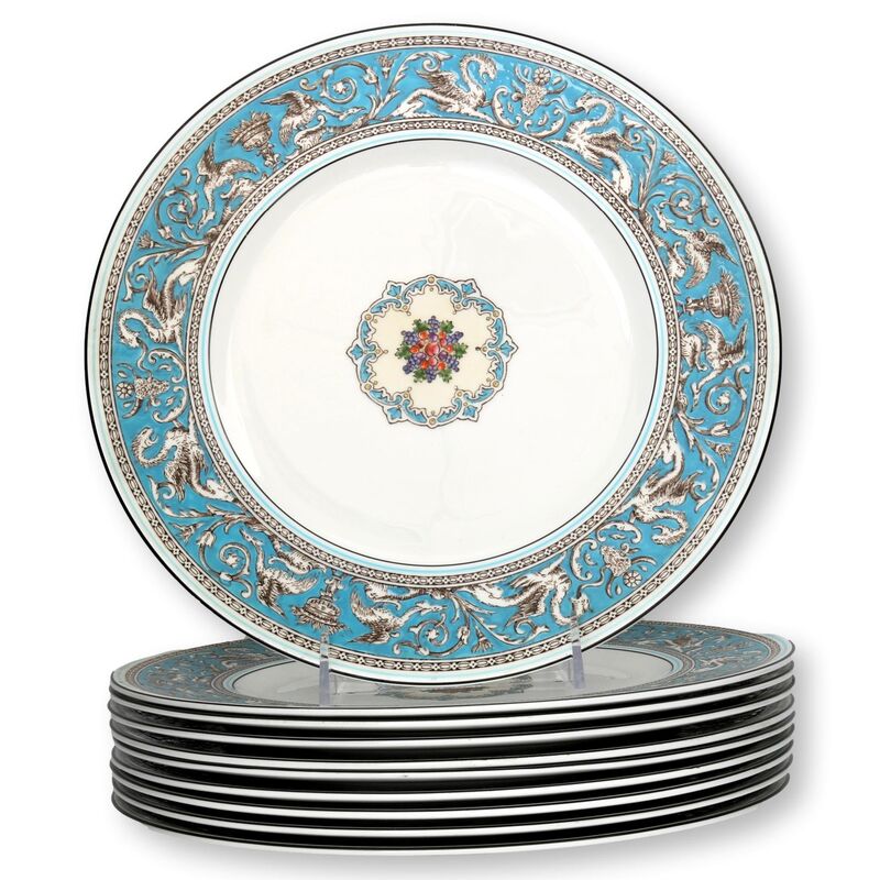 Wedgwood Florentine Dinner Plates, S/10