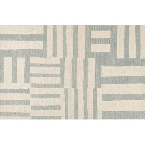 Aster Hand Tufted Wool Rug, Blue Aster Hand Tufted Wool Rug, Blue