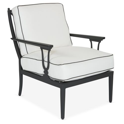 Winterthur Estate Lounge Chair, Black/White~P77487538