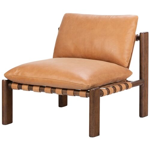 Tobin Leather Accent Chair, Palermo Cognac