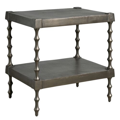 Summit Grove Steel Side Table, Gray