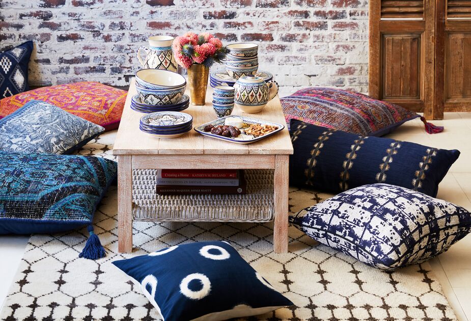 With pillows, rugs, and a few more pillows, you can easily bring Moroccan style to even the most compact or barebones space.  
