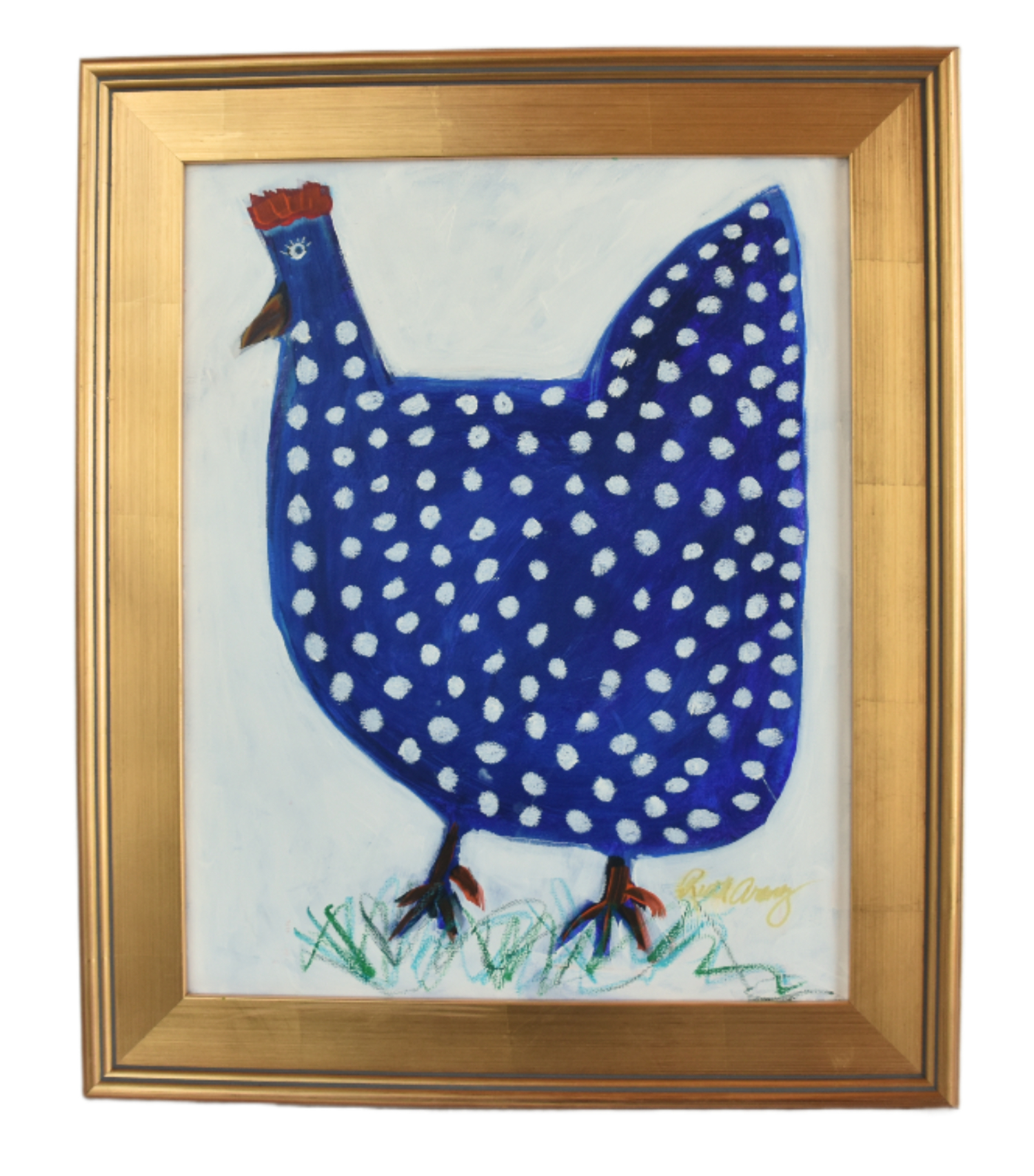 Folk Art Chicken Hen Painting Ruth Arenz