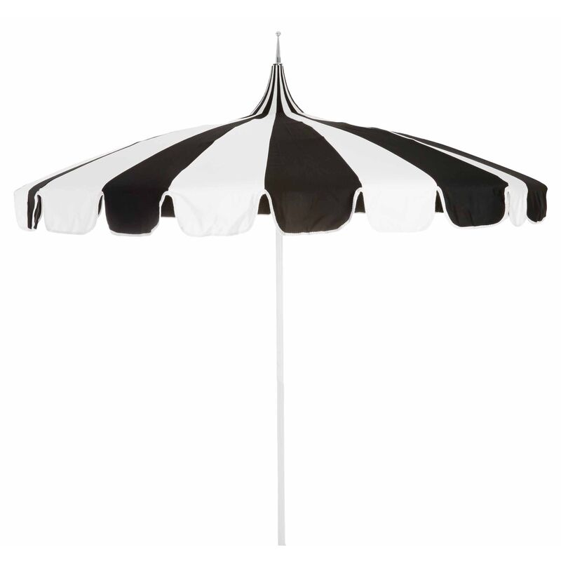 Pagoda Patio Umbrella, Black/White