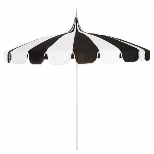 Pagoda Patio Umbrella, Black/White~P76522260
