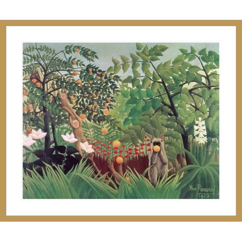 Exotic Landscape by Henri Rousseau Framed Print