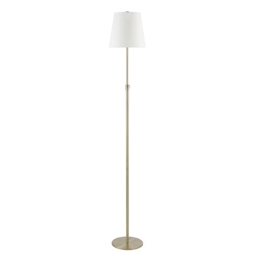 Endymion Floor Lamp, Antique Brass/White