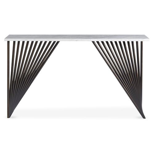 Nina Magon Marcel Console Table, Bronze/White~P77588090