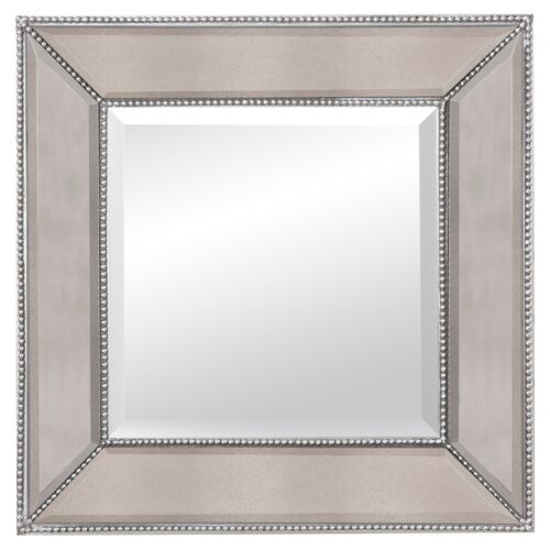Visby Square Wall Mirror, Silver Leaf~P47385498