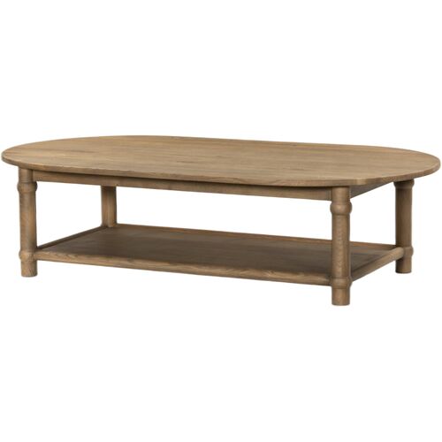 Charnes Oval Coffee Table, Warm Natural Oak