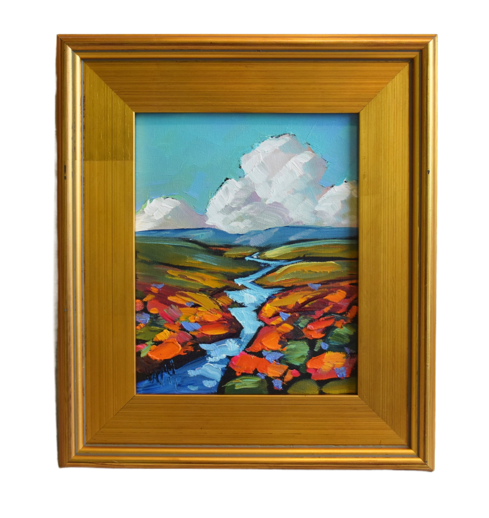 William Hawkins River Landscape Oil Painting~P77683048