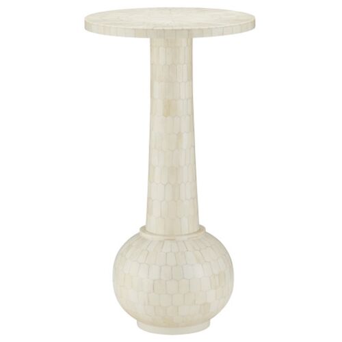 Osa Bone Drinks Table, Off-White