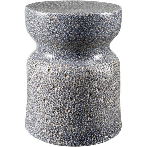 Kiora 17" Ceramic Garden Stool, Blue
