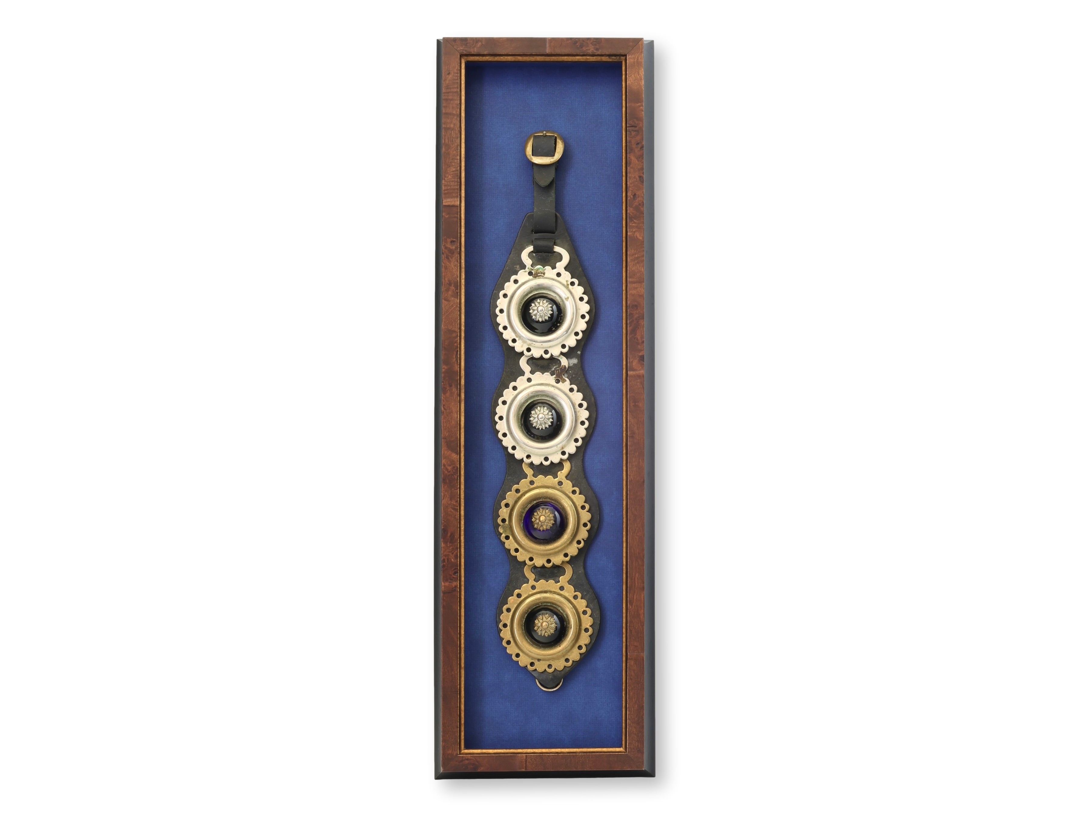 Framed Antique English Horse Brass Strap~P77739137