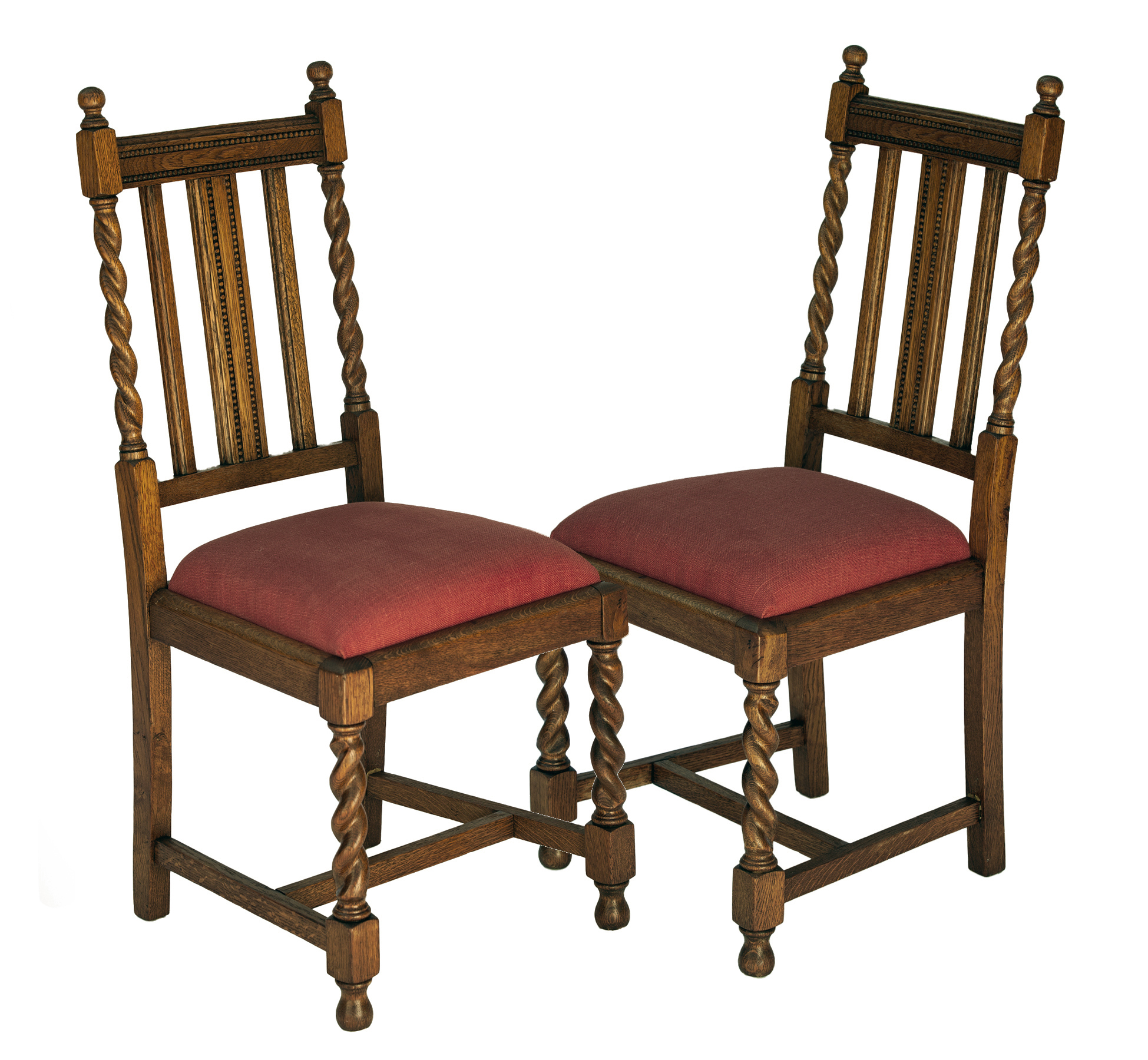 Early 20th Century Oak Dining Chairs, Pair~P77722862