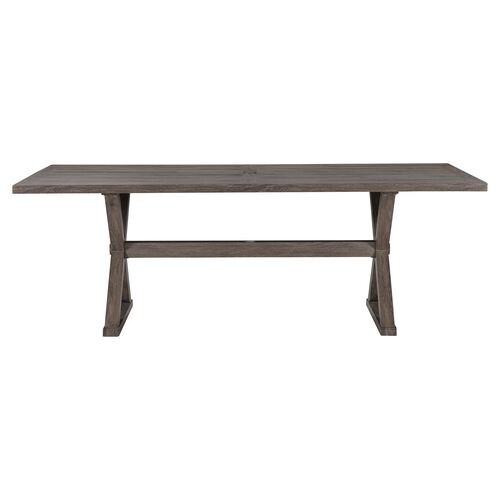 Mystic Harbor Outdoor 84" Dining Table, French Grey~P77576807