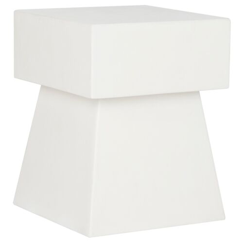 Laine Outdoor Side Table, Ivory~P60895059