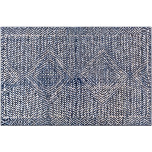 Drew Hand-Knotted Rug, Denim/Taupe~P77625259