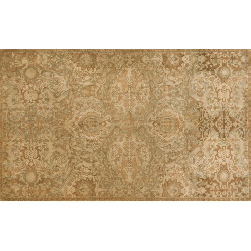 Neutral Antique Polonaise Agra Rug, 4'9" x 7'10" Neutral Antique Polonaise Agra Rug, 4'9" x 7'10"