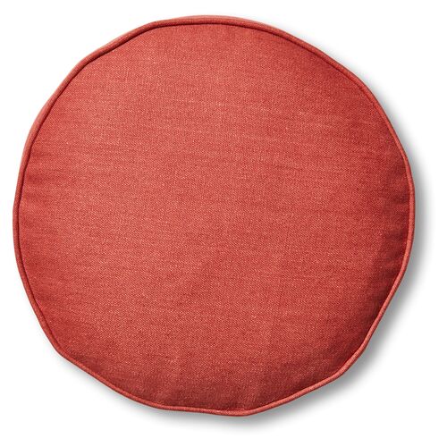 Claire 16x16 Disc Pillow, Rust Linen~P77483518