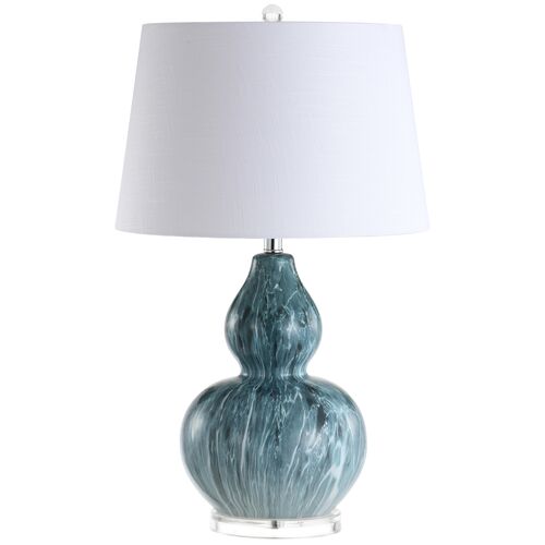 Bronwin Table Lamp, Blue Glaze