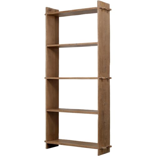 Ishera 5-Tier Bookshelf, Weathered Natural