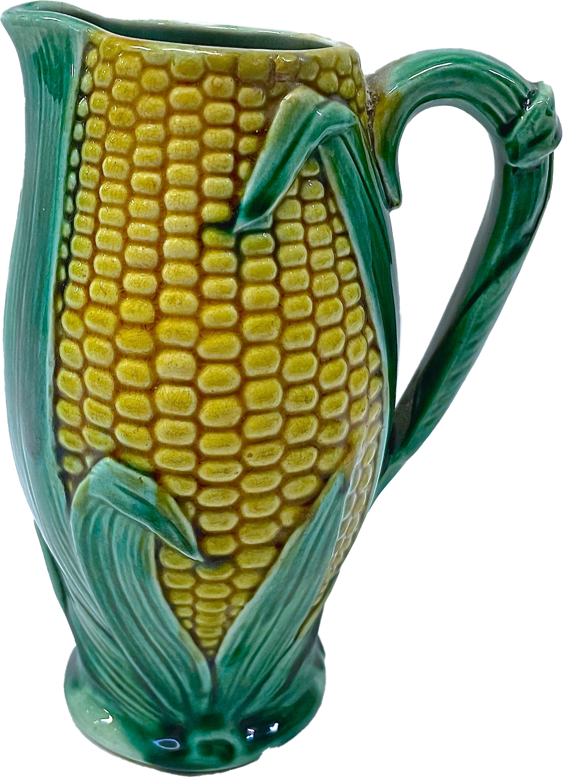 Majolica Corn Pitcher~P77661995