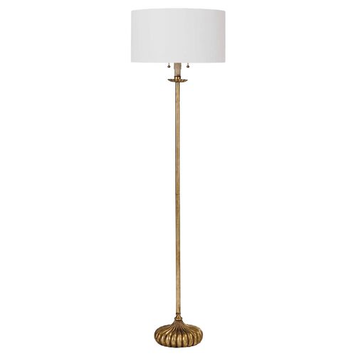 Clove Stem Floor Lamp, Antiqued Gold~P77294008