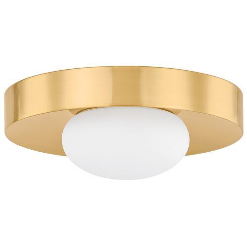 Sovra Flush Mount, Aged Brass/Opal Matte Sovra Flush Mount, Aged Brass/Opal Matte