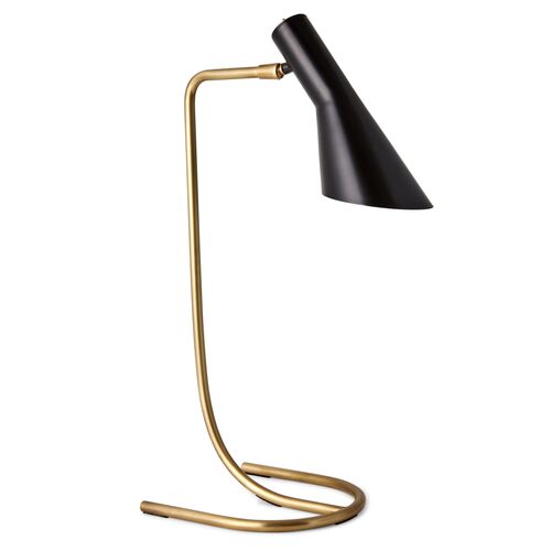 Penelope Task Lamp, Brass/Black~P77353926