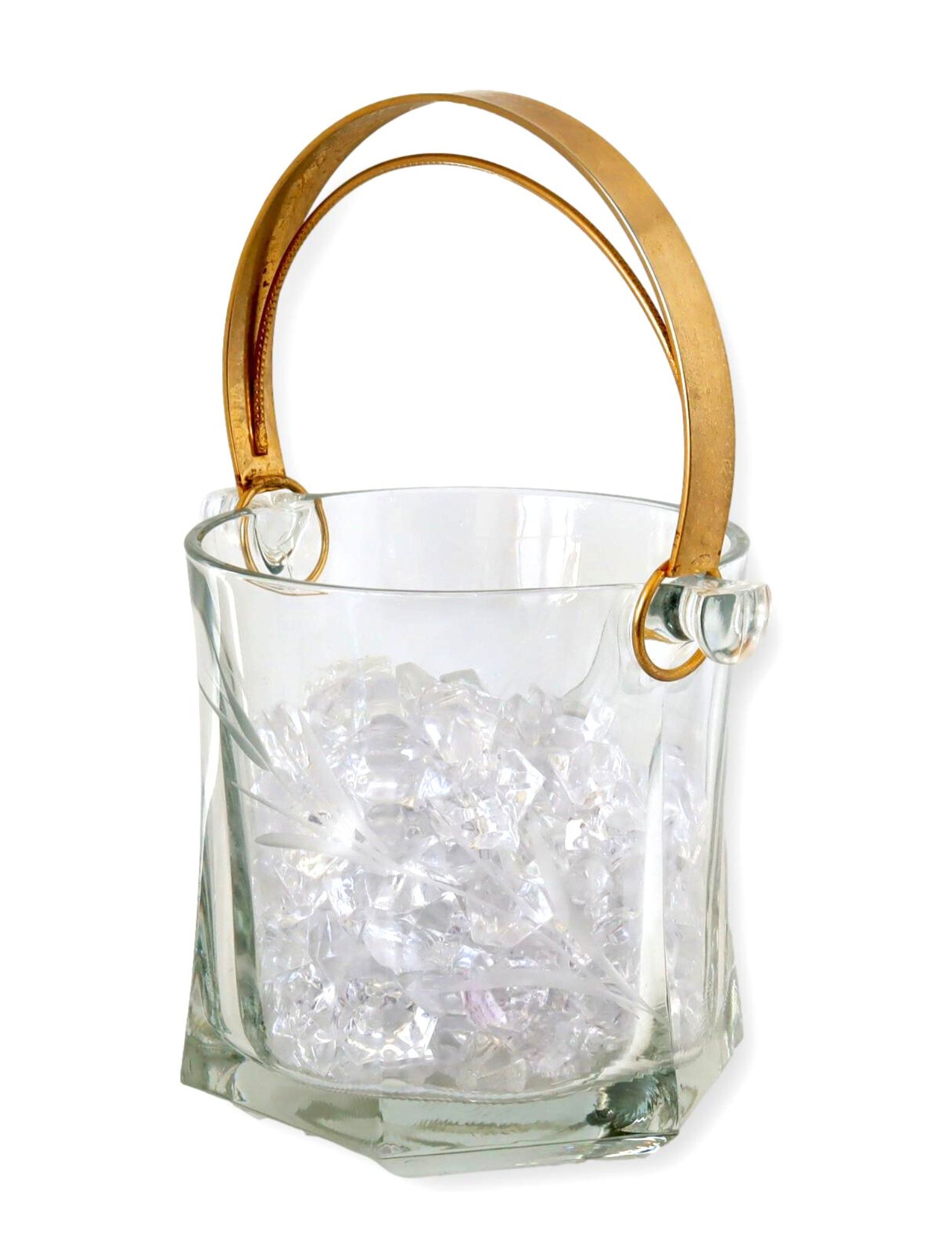 Midcentury Cut Crystal Ice Bucket~P77687453