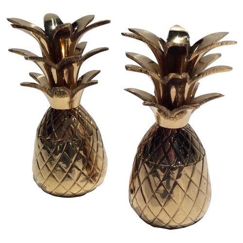 S/2 Clarence Pineapple Boxes, Brass~P77426050