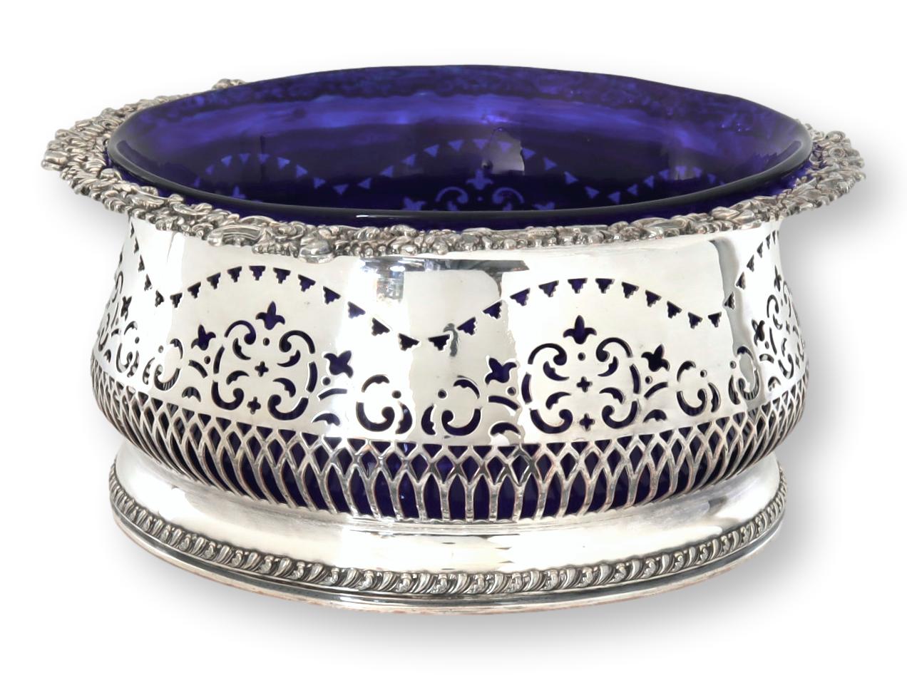 Fancy English Ice Bucket & Wine Coaster~P77673688