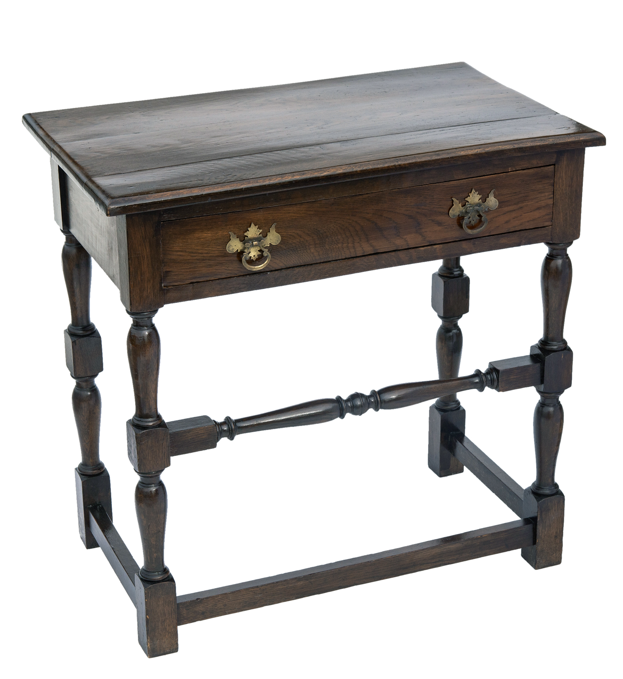Antique English Oak Side Table w Drawer~P77659622
