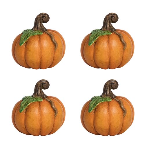 S/4 Forest Walk Pumpkin Place Card Holders, Multi