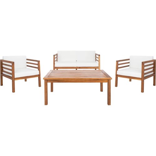 Kendall 4-Pc Outdoor Lounge Set, Natural/Beige~P77647865