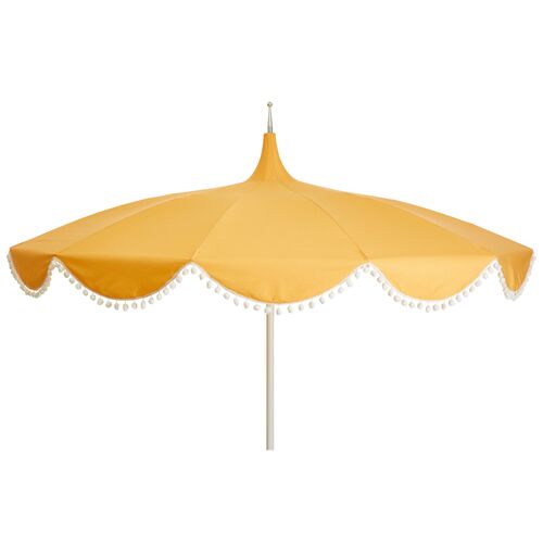Dani Pom-Pom Patio Umbrella, Yellow~P77416837
