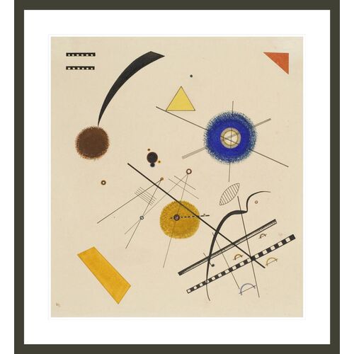 Drei Freie Kreise (Three Free Circles) by Vassily Kandinsky Framed Print