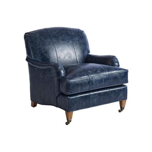 Sydney Club Chair, Blue Leather~P77472124