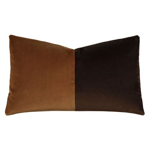 Nova Colorblock Velvet Lumbar Pillow