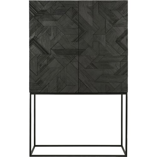 Graphic Tall Cupboard, Black Teak~P111126023