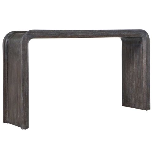 Norman Waterfall Console Table, Dark Brown Norman Waterfall Console Table, Dark Brown