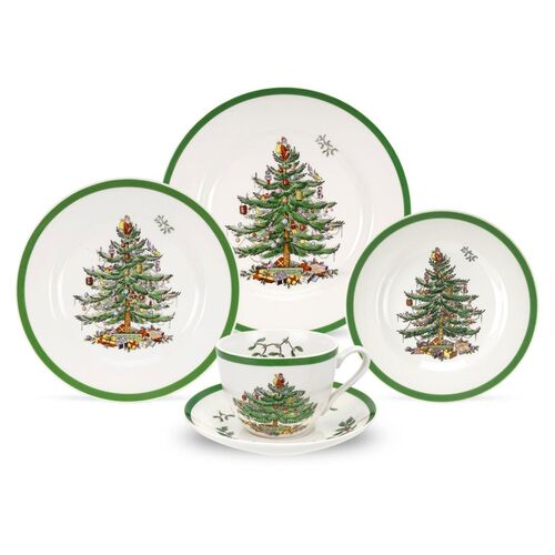 Spode Christmas Tree 5 Piece Place Setting~P11323740