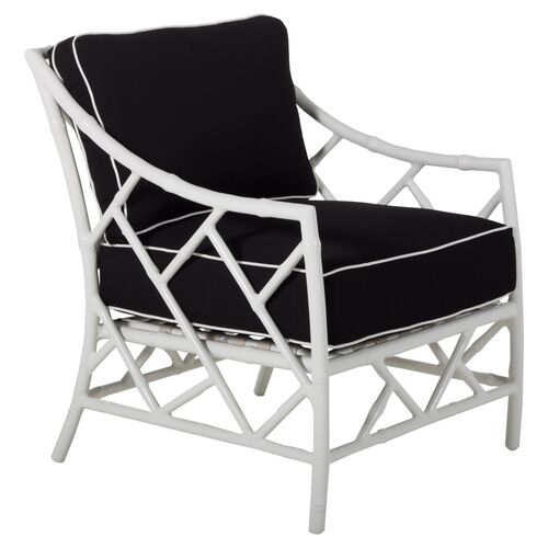 Kit Lounge Chair, Black/White Welt~P77609700