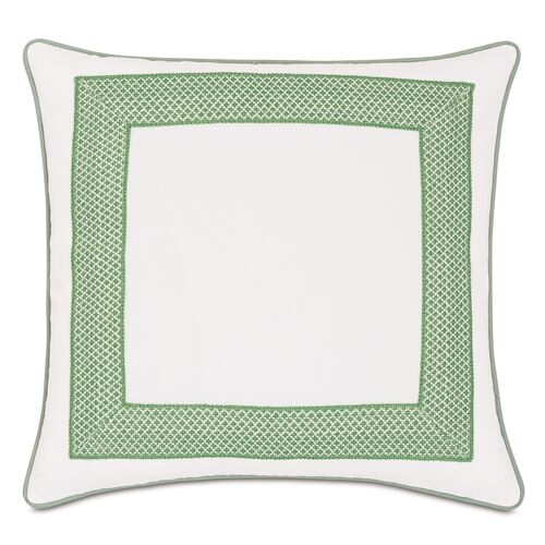 Willa 20x20 Outdoor Pillow, White/Celadon~P77610119