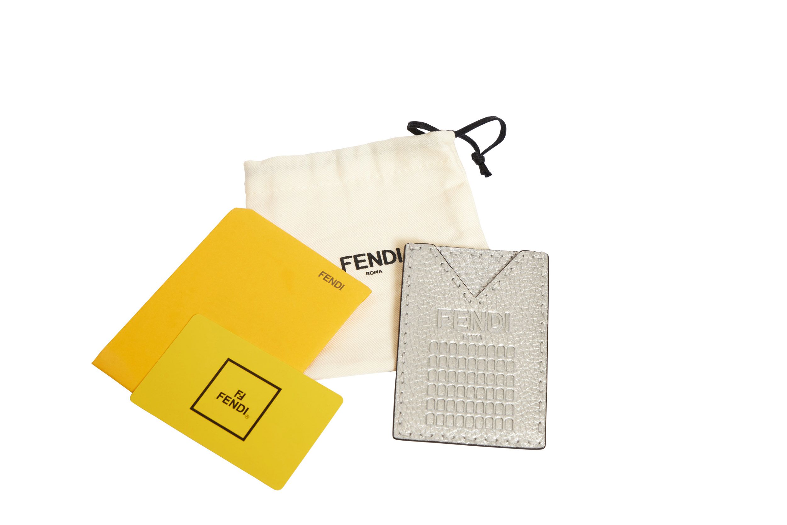 Fendi Silver Card Holder 90 Anniversary~P77644560